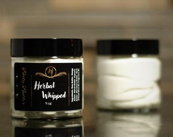 Herbal Whipped Hair Butter, Natural Shea Butter, Mango Butter, Herb Infused, Healthy Hair, Hair Moisturizer