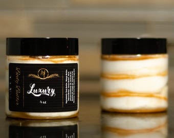Organic Whipped Body Butter, Moisturizing Body Butter, Shimmering Body Cream