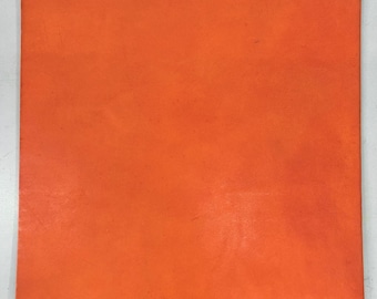 Crafting Leather - Burnt Orange Italian Cowhide Leather, 3.5mm, Matte Finish