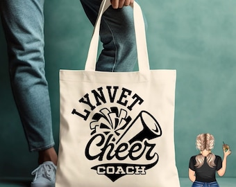 Personalized Cheer Coach Canvas tote 195