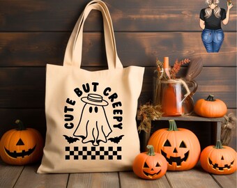 Cute But Creepy Canvas Tote