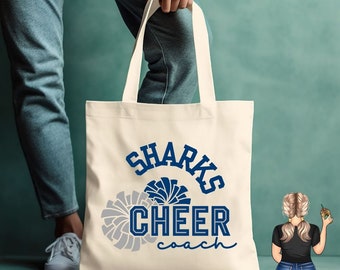 Cheer Coach Canvas tote Personalized 1469