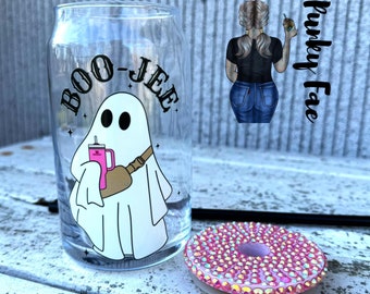 Boo-Jee inspired 16oz Glass Can