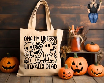 OMG Literally Dead Canvas Tote