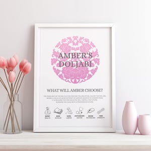 Doljabi Board Sign with doljabi Icons, Traditional Korean First Birthday, Dohl, Zhuazhou, Custom, Printable Editable DIGITAL FILE #1002