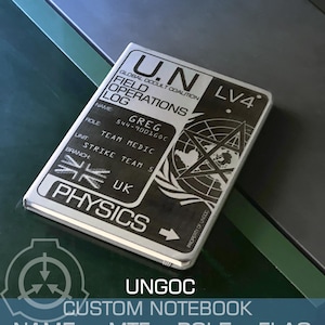 Custom UNGOC Field Operations Log A5 Journal – Personalized Leatherette Notebook  United Nations Global Occult Coalition Merc