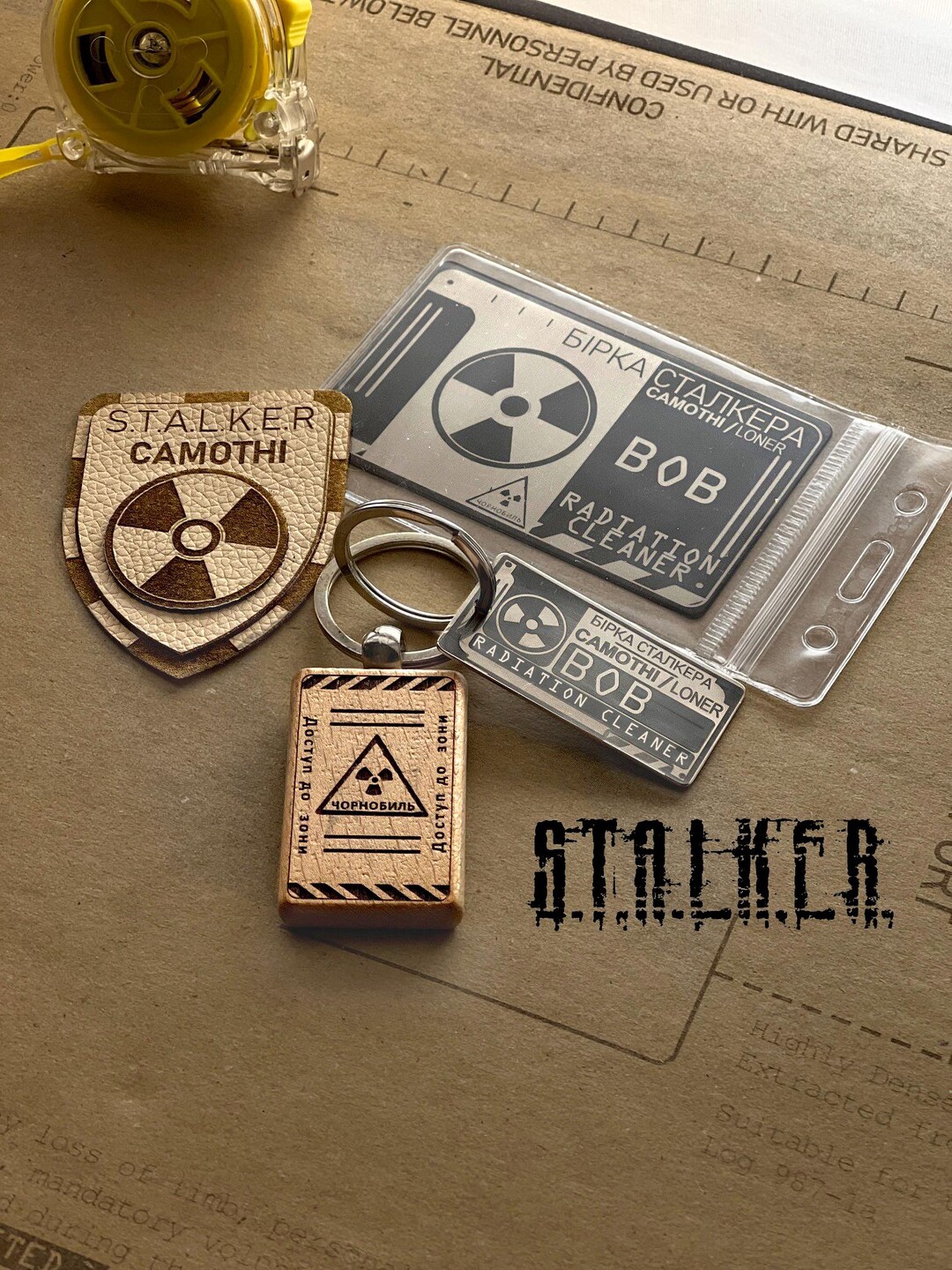 S.T.A.L.K.E.R Loner Faction Cosplay Kit – Zone Access Tag, Metal Card ...