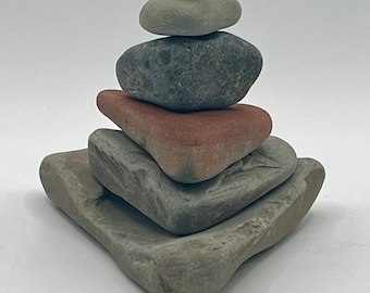 Heart Lake Erie Beach Stone Cairn