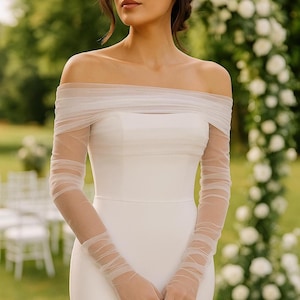 Bridal Sleeves, Detachable Wedding Dress Straps, Detachable Bridal Straps, Off-shoulder Sleeves, Cap Sleeve, Detachable Bridal Sleeves