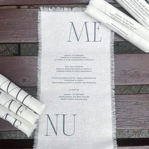 Printed Simple Elegant Wedding Menus, Modern Minimal Printed Menu Card for Wedding, Personalised Wedding Menu, Dinner Menu Cards, #ALC