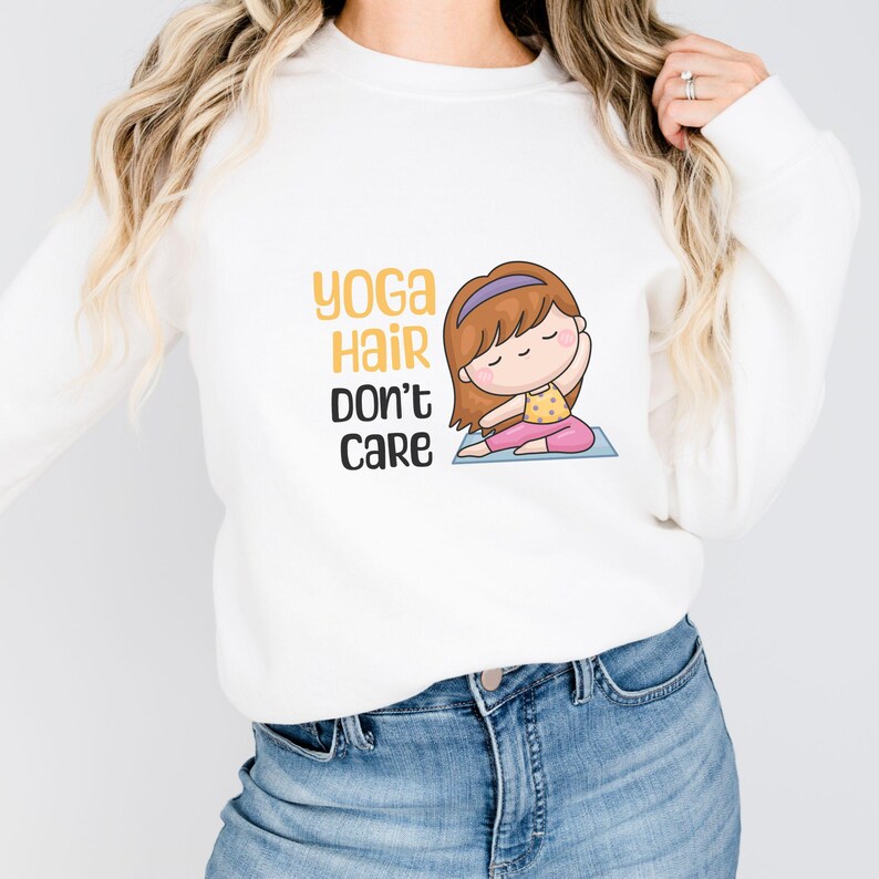 Cute Yoga Clipart Funny Quote Digital Design Bundle Commercial POD SVG