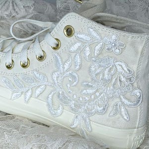 Wedding Converse with Personalized laces Bridal Converse/Converse Marriage /Hochzeitsschuhe Converse /Wedding Converse Ivory LL