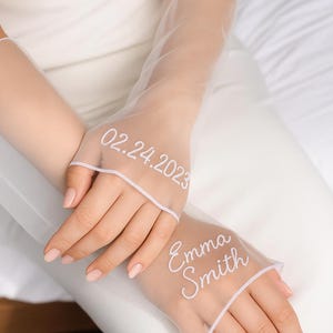 Bridal Gloves, Tulle Fingerless Sleeves