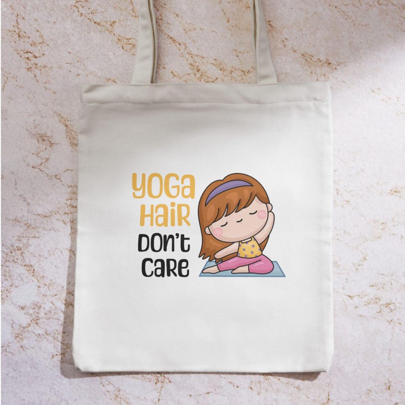 Cute Yoga Clipart Funny Quote Digital Design Bundle Commercial POD SVG