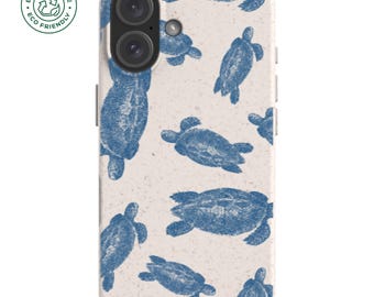 Capa para celular amiga das tartarugas: Capa biodegradável para iPhone e Samsung Galaxy