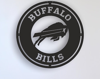 Buffalo Bills Metal Wall Art Gift, Unique Metal Wall Decor for Living Room, Wall Decor Gifts, Metal Wall Sign, American Football, NFL