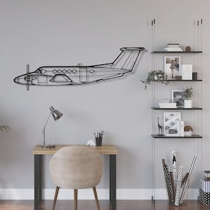King Air B200  Metal Wall Art, Airplane  Wall Decor, Custom Aircraft Wall Art, Metal Wall Decor,Helicopter,gift