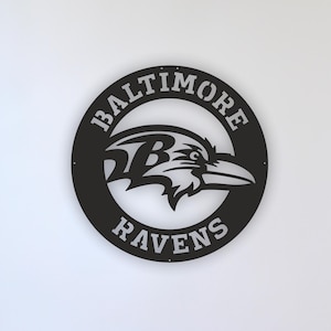 Baltimore Ravens Metal Wall Art, Unique Baltimore Ravens Wall Decor, Wall Decor Gifts, American Football, NFL Baltimore Ravens Wall Art