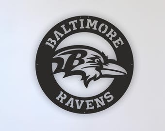 Baltimore Ravens Metal Wall Art, Unique Baltimore Ravens Wall Decor, Wall Decor Gifts, American Football, NFL Baltimore Ravens Wall Art