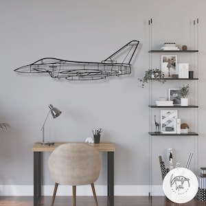 Eurofighter Typhoon Aircraft  Metal Wall Art | Airplanes Wall Art | Airplanes Home Decor l Gift Metal Decor l Minimalist Decor