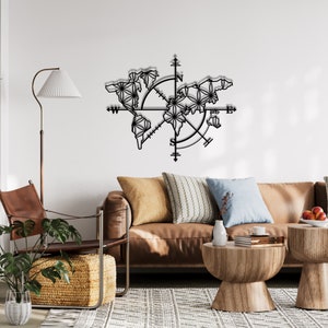 Mapa del mundo de metal, continentes, arte de pared de metal, decoración para el hogar, oficina, diseño de pared de metal, colgante de pared, entrada, decoración de interiores, arte de pared de mapa del mundo