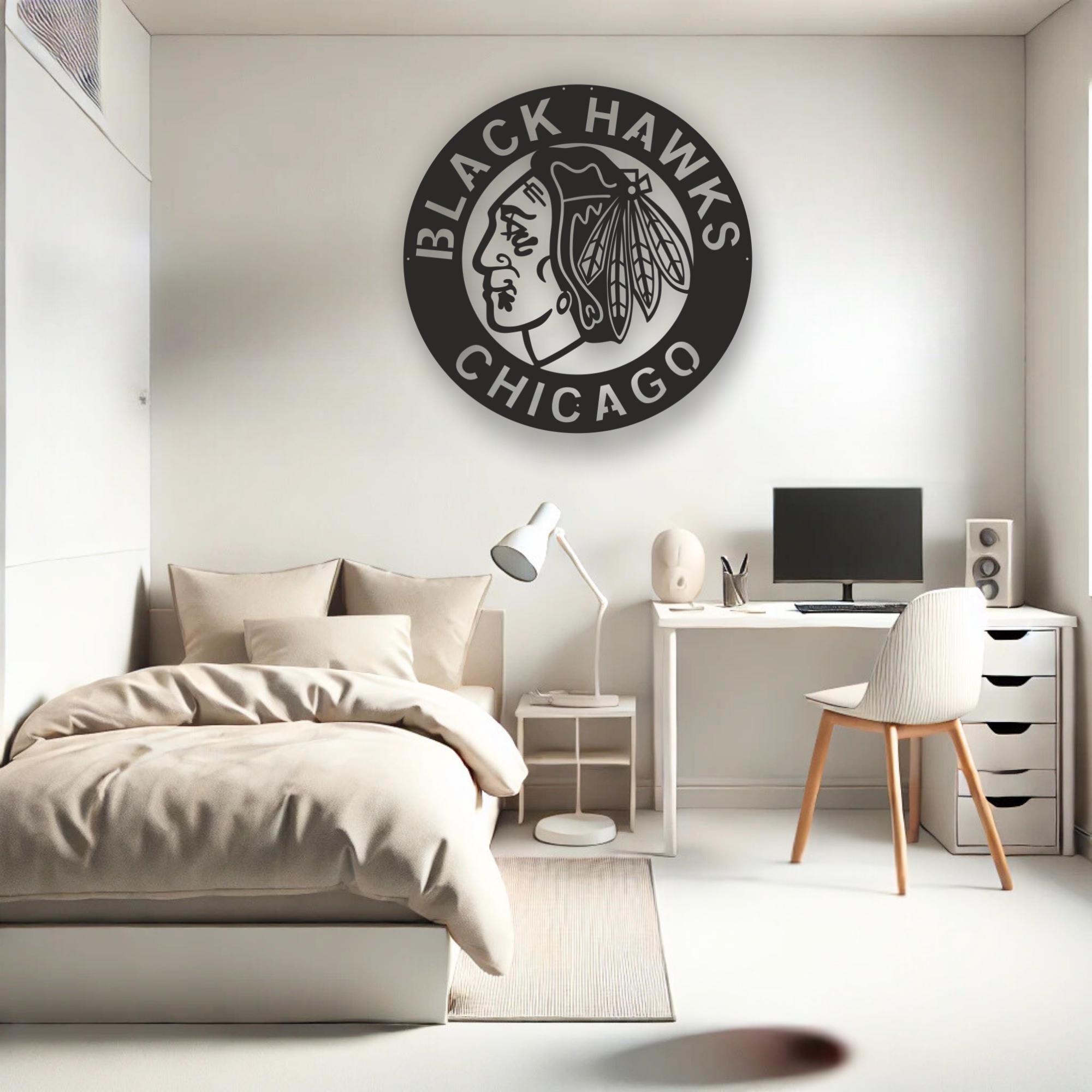 Chicago Blackhawks Metal Wall Art, Chicago Blackhawks Wall Sign ...