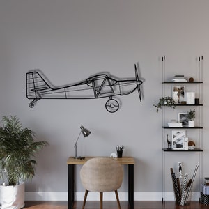 Kitfox 5 Aircraft Metal Wall Art, Decoración de pared de avión, Arte de pared de avión personalizado, Decoración de pared de metal, Helicóptero, Regalo para él