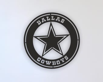 Dallas Cowboys Metal Wall Art, Dallas Cowboys Silhouette, Birthday Gifts, Christmas Gift, Gift for Dallas Cowboys Fan, Metal Wall Art