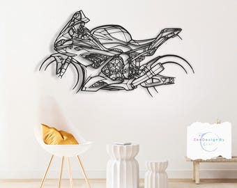 Superbike Motorcycle Metal Art | Racing Garage Wall Decor | Performance Gift for Men | Unique Motorcycle Wall Art