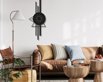 Mystic Metal Modern Wall Art Decor, Abstract Vertical Wall Art,Geometric Wall Art, Wall Hangings, Modern Home Decor Living Room,Housewarming