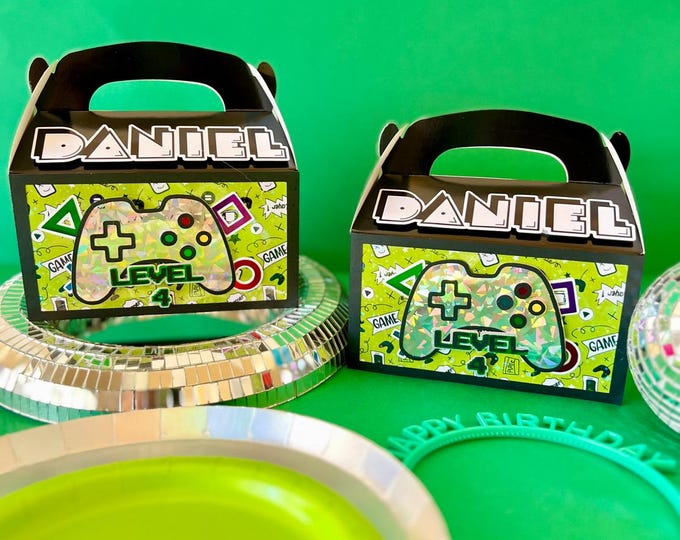 Editable Gamer Gable Box Label, Printable Gift Box Label, Gamer ...