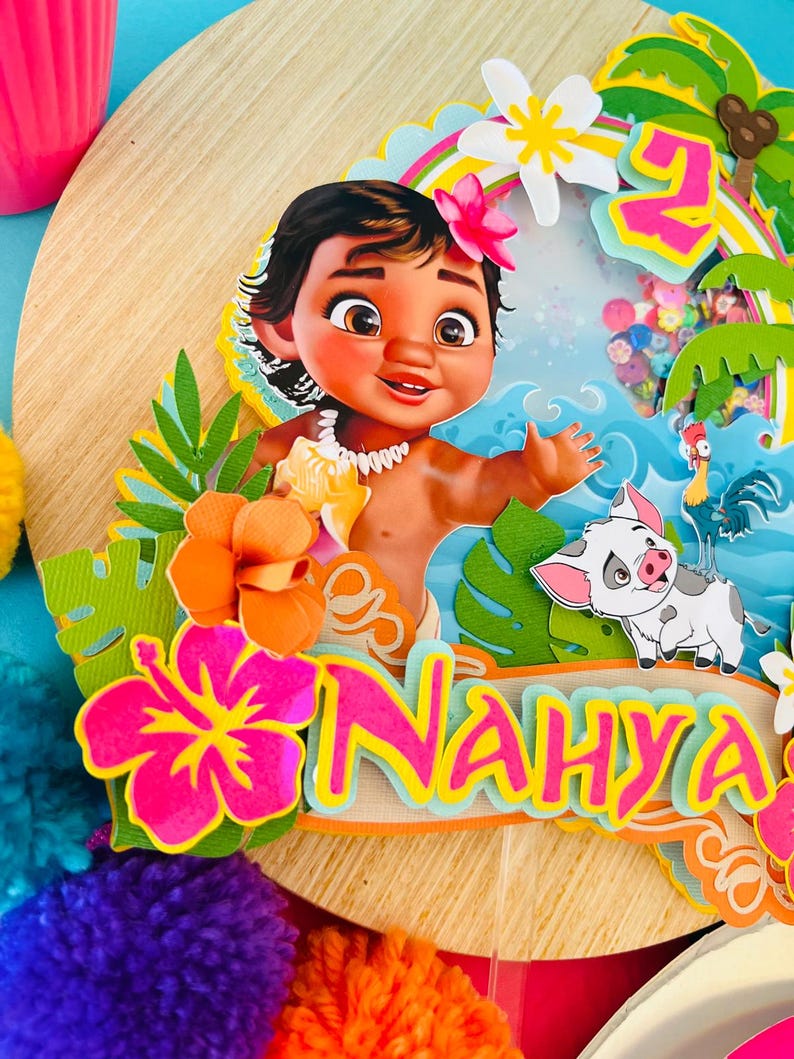 Baby Moana Cake Topper Baby Moana Party-baby Moana Birthday - Etsy