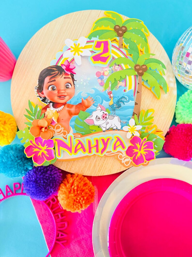 Baby Moana Cake Topper Baby Moana Party-baby Moana Birthday - Etsy