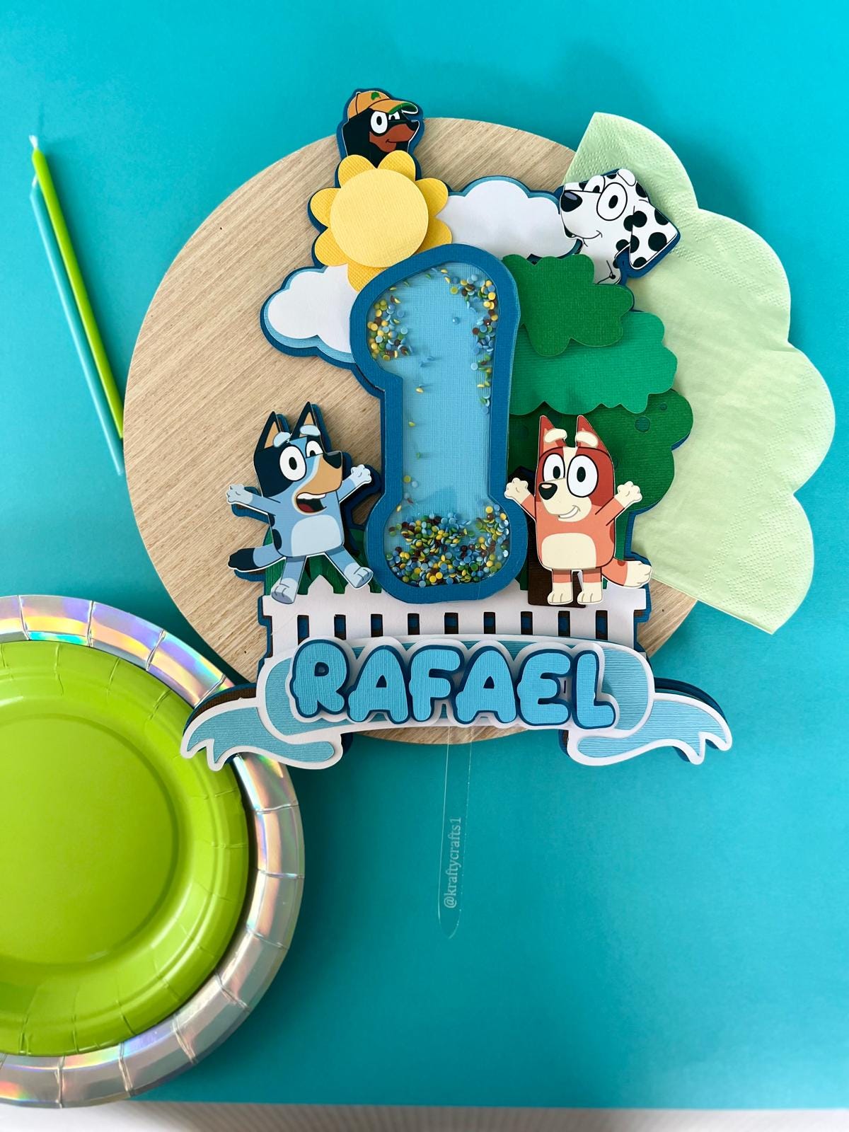 Bluey Cake Topper Shaker