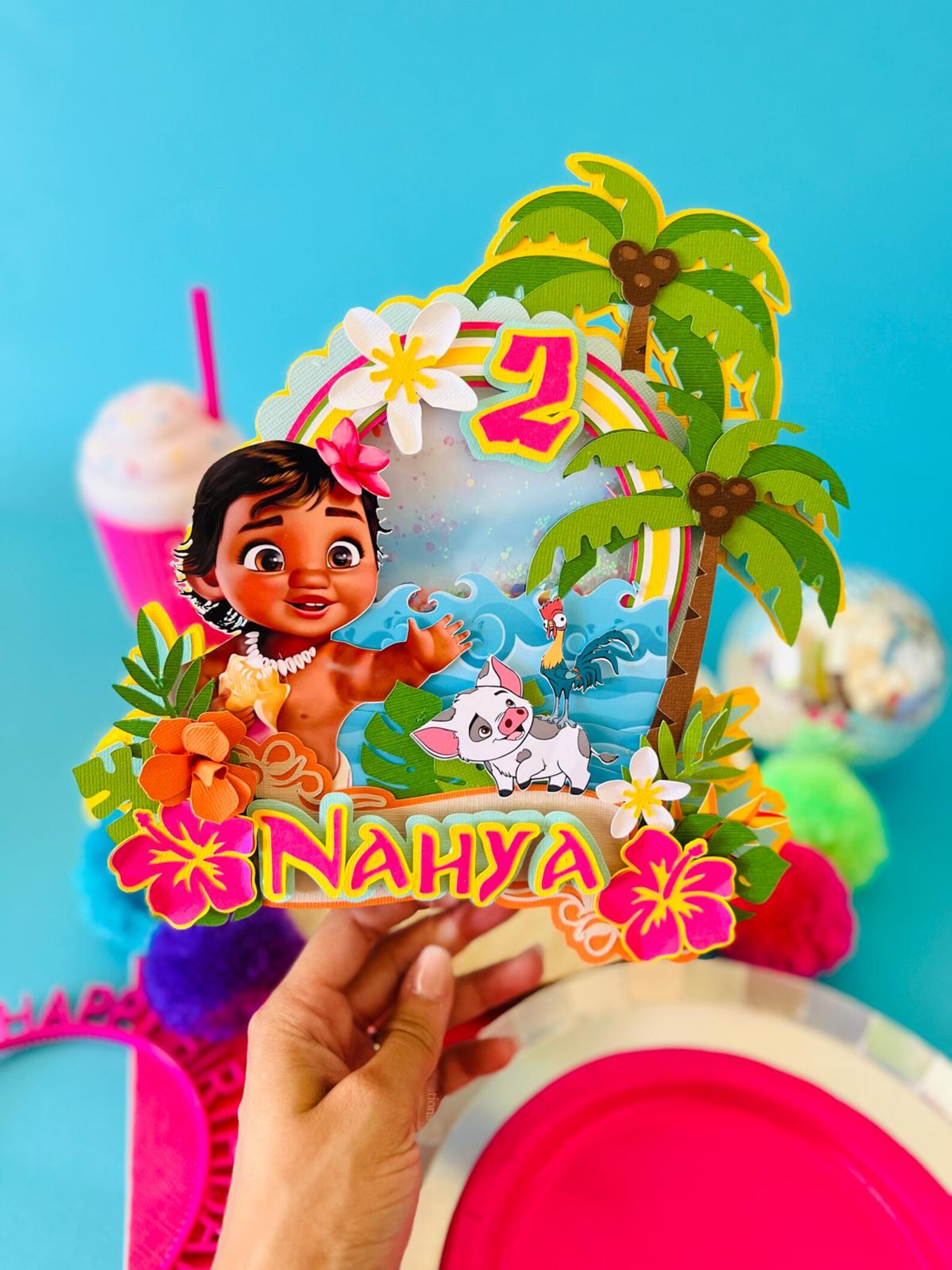 Baby Moana Cake Topper- Baby Moana Party-baby Moana Birthday - Etsy
