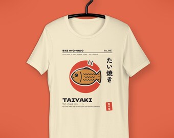 Taiyaki T-Shirt – Japanese Fish Waffle Shirt, Retro 90s Anime Tee, Foodie Gift