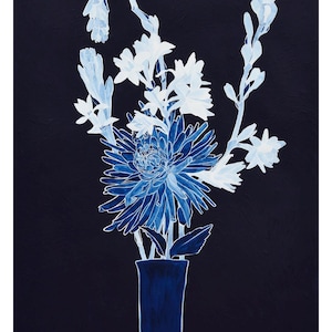 Bouquet di tuberosa e dalia - Stampa d'arte - Giclée