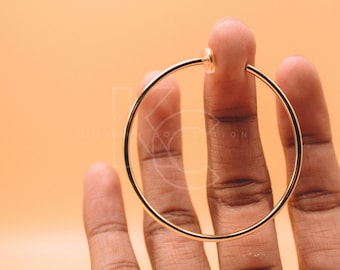 Clip On Earrings Hoop Earrings Non Pierced Earrings Gold Hoop Earrings Minimalist Hoop Earrings Gift