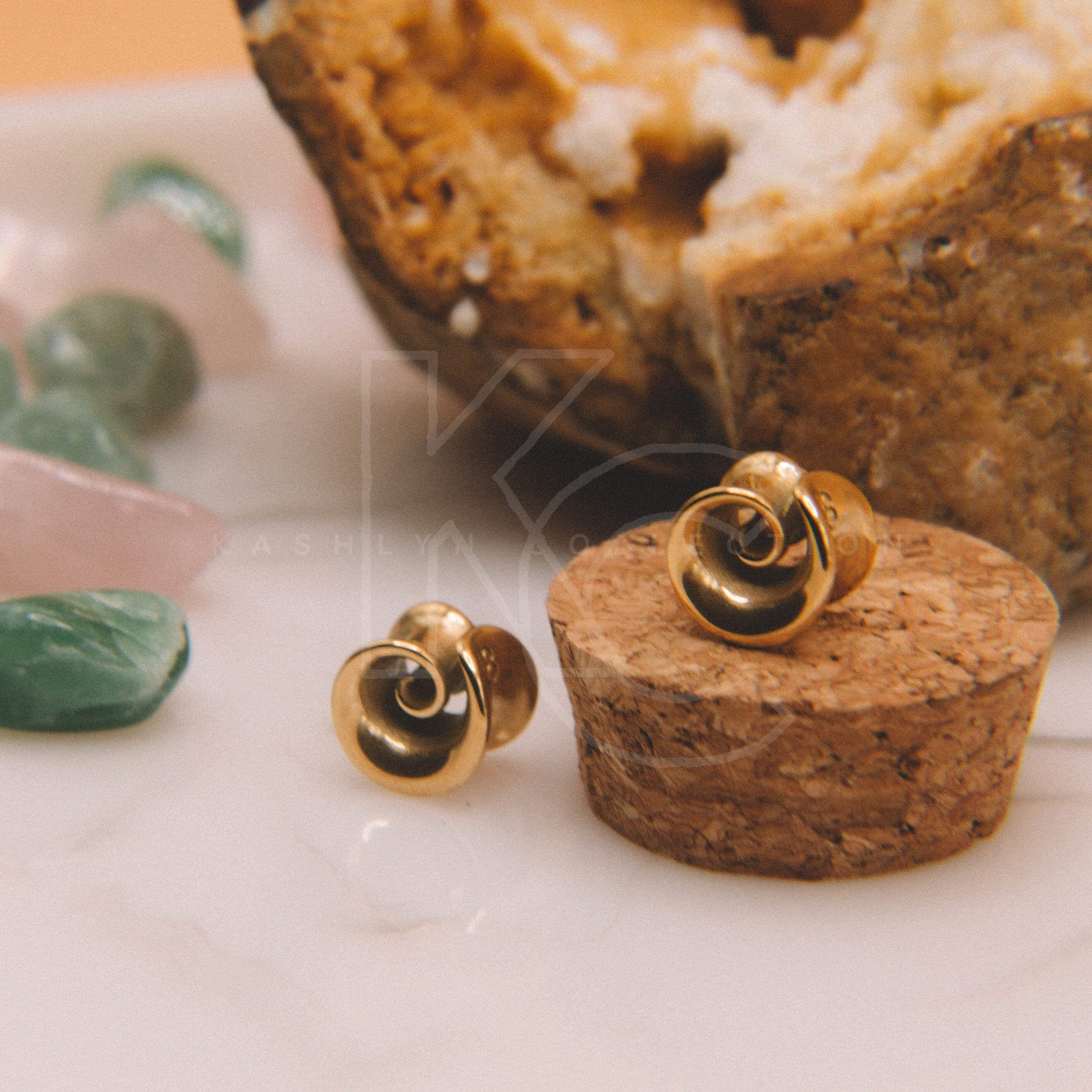 Ear Gauges Swirl Ear Gauges Gauge & Plug Earrings Spiral Ear Gauges Saddle Plugs Gauges for Stretched Ears Plug and Tunnel Jewelry