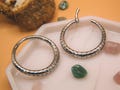 Round Hoop Ear Weight Hanger Earrings Big Hoops For Stretched Ears Stainless Steel Hoops