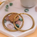 Ear Weights with Pattern Hoop Ear Weight Earrings Ear Weights for Stretched Ears Weighted Hoop Pattern Earrings
