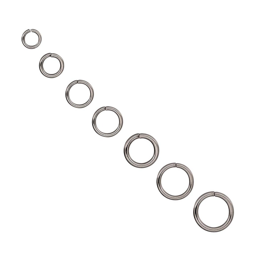 thumbnail interactive-video image 1 of Bedazzlinbeads 100-Pack 20 Gauge 304 Stainless Steel Silver Jump Rings - Jewelry Findings 1 of 6