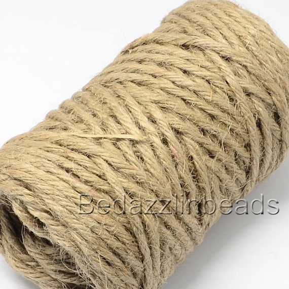 75 Feet 5 Ply 5mm Thick Natural Jute Twine String for Gardens and Crafts ,  Twine String For Crafts 