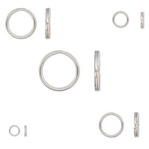 20 Round Stainless Surgical Steel S Split Ring Keyring Jewelry Findings Choose Size Small -Big
