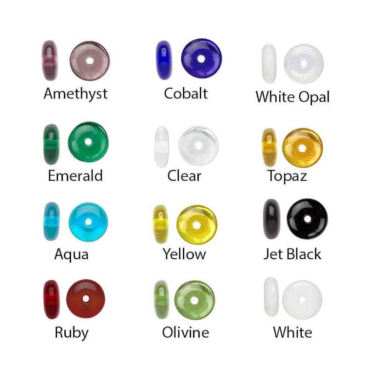 30 Flat 4mm Round Czech Glass Rondelle Spacer Disc Beads Assorted Colors Available image 10