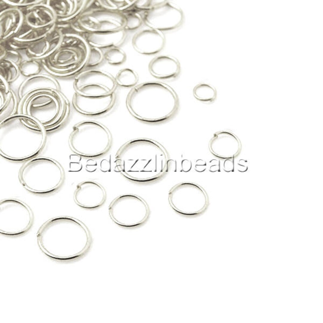 Jump Rings 10 Twisted Round Sterling Silver 11 Sizes In 14, 16, 18 And 21 Gauge - Shiny, Antique Or Black Finish - Foto 2