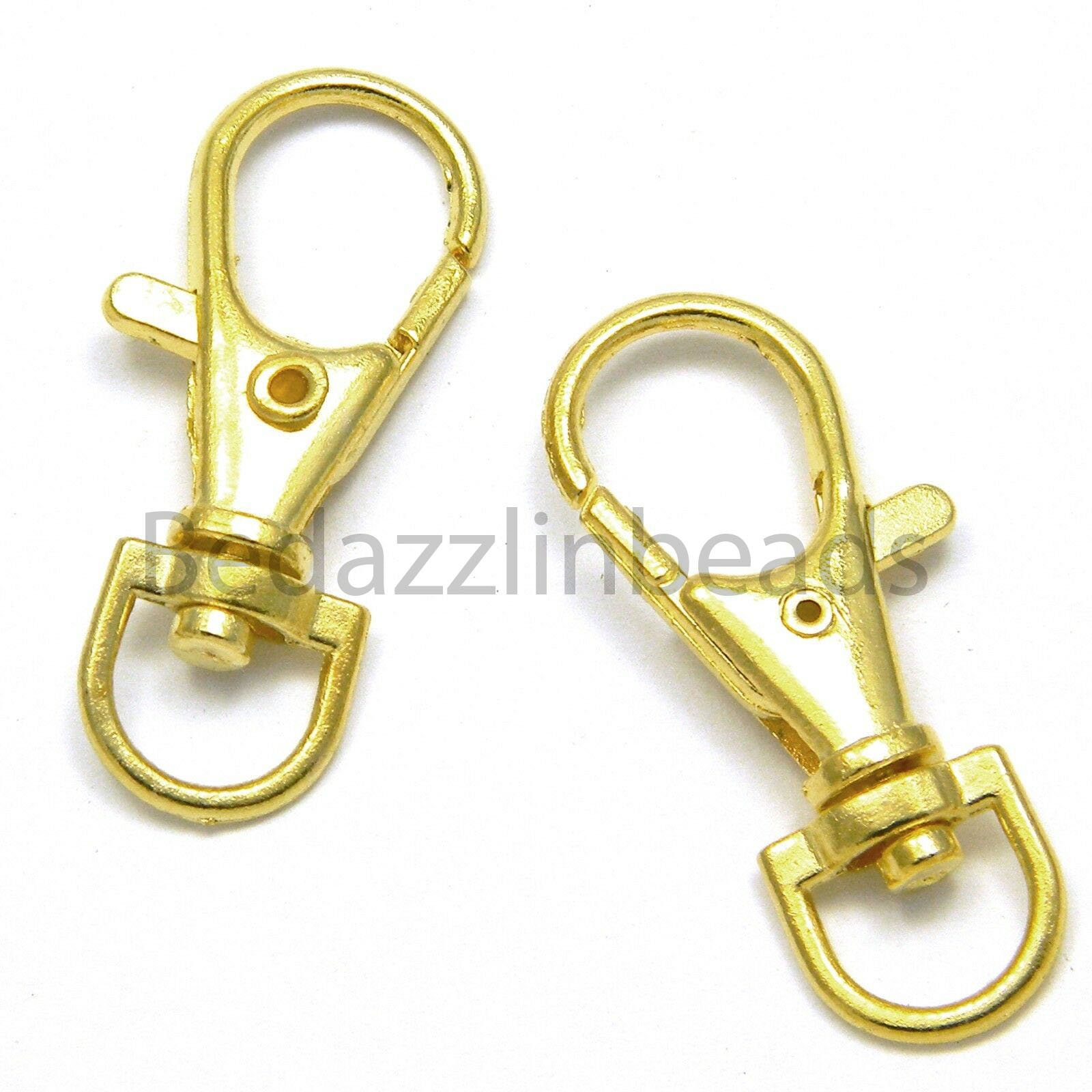 2 Big 1 1/2 Inch Swivel Lobster Clasp Clip Hook Findings for