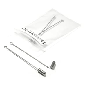 Set of 2 Surgical Stainless Steel 2 1/2 inch Hat Stick Pin Findings with Loop & Backs