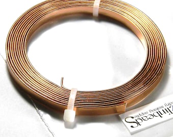 6 Feet 5mm Wide x 1mm Thick Flat 18 Gauge Rose Gold Aluminum Wrapping Jewelry Craft Wire