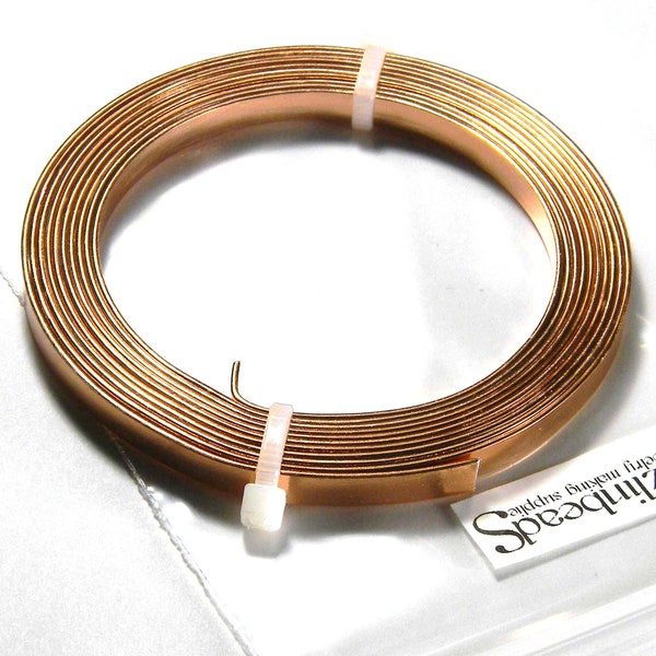 6 Feet 5mm Wide x 1mm Thick Flat 18 Gauge Rose Gold Aluminum Wrapping Jewelry Craft Wire